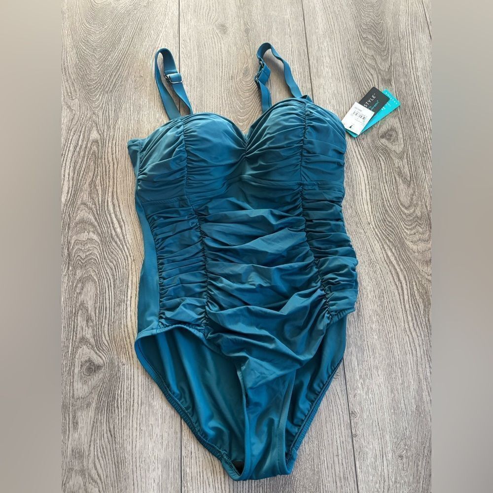 Aqua green Women's Teal One-Piece Swimsuit